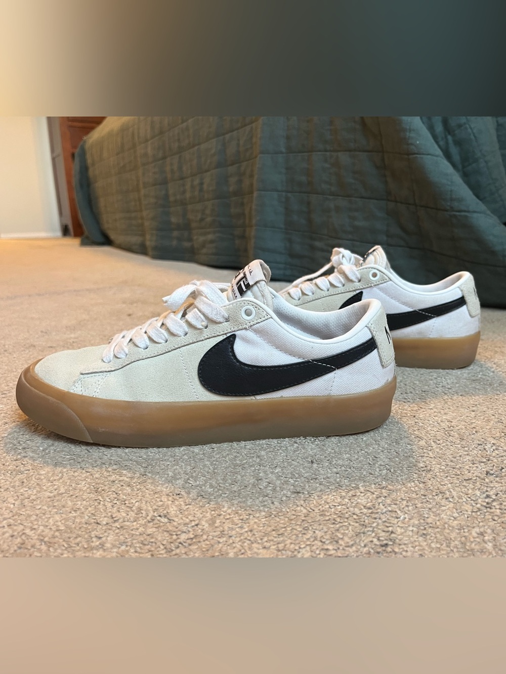 Nike Men’s SB Blazer Low-Top Skater Sneakers with Gum Sole